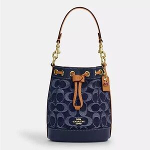 Coach Denim Bucket Bag